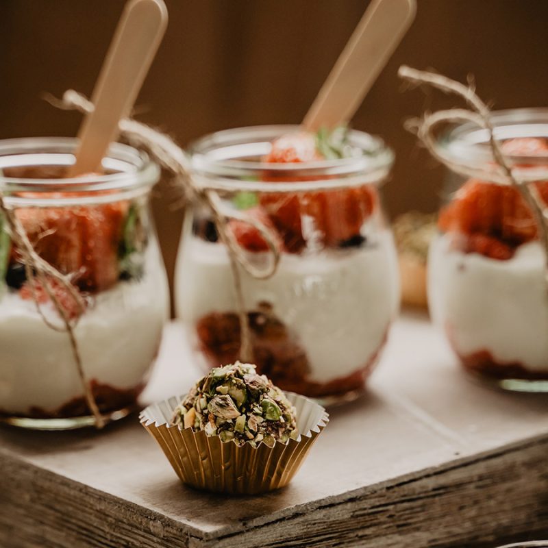 Tasty wedding desserts