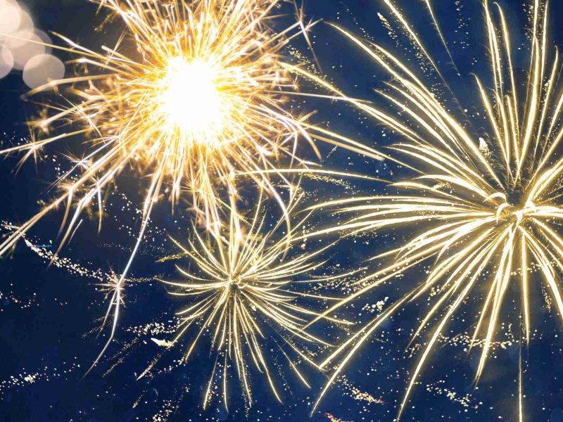 Fireworks in the night sky