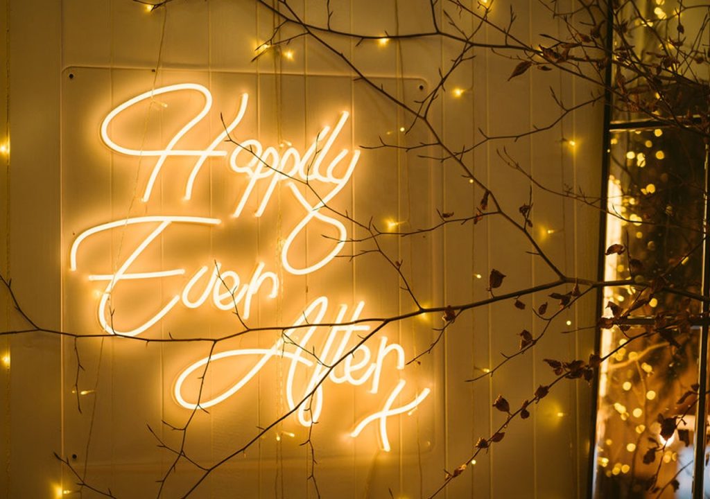 Happily ever after neon sign