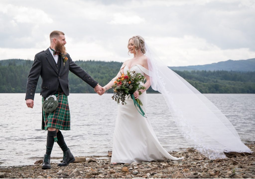 Couple on the banks of Loch Venachar